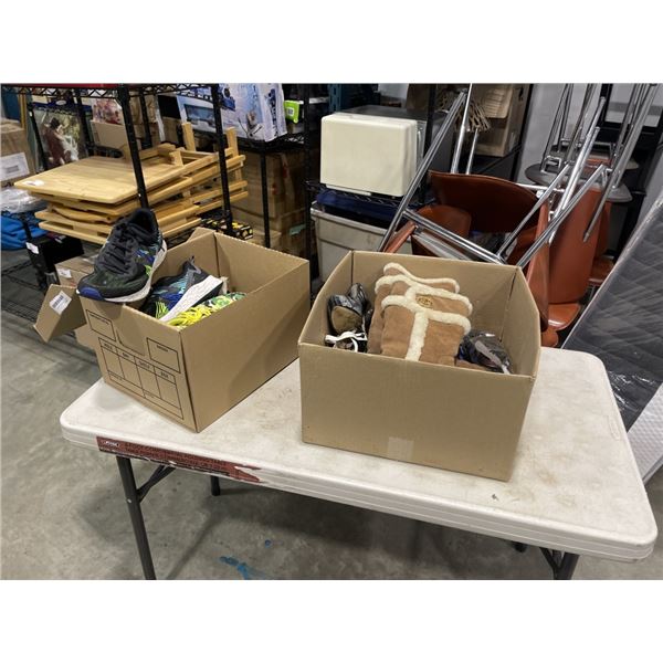 2 BOXES OF VARIOUS FOOTWEAR