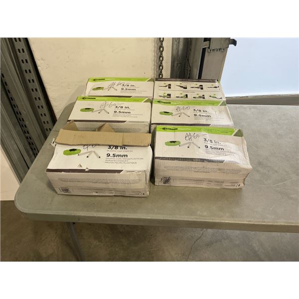 6 BOXES 3/8INCH PLASTIC CAP STAPLES