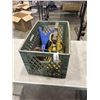Image 1 : CRATE WITH JACK STANDS, BOTTLE JACK ETC