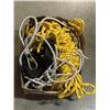 Image 1 : BOX OF BUNGEE TIE DOWNS ROPE AND CARABINERS
