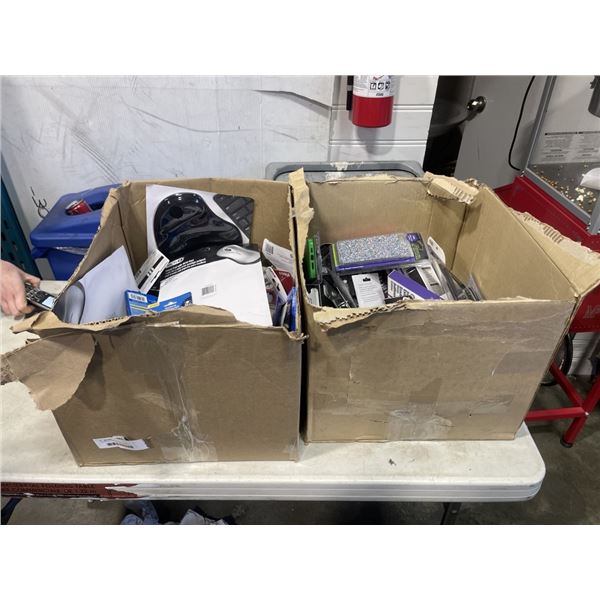 2 BOXES OF VARIOUS NEW ITEMS