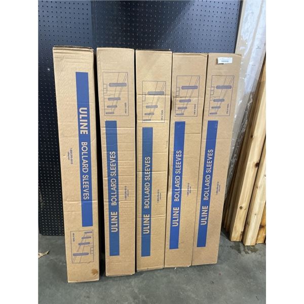 5 NEW ULINE BLACK BOLLARD COVERS,  MODEL H-9231BL