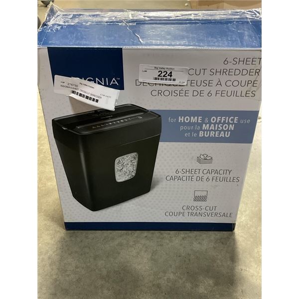 INSIGNIA 6-SHEET CROSSCUT SHREDDER WORKING