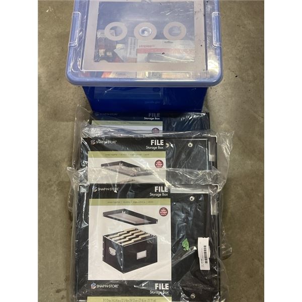 TOTE  W/ NEW OFFICE SUPPLIES