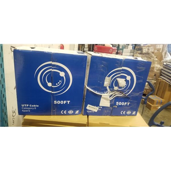 APPROX 1000FT OF VIVO CAT 5E AND CAT 6 CABLE