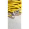 Image 3 : AS NEW 200FT INDOOR OUTDOOR HEAVY DUTY LIGHTED 3 WIRE EXTENSION CORD, 16 AWG, YELLOW
