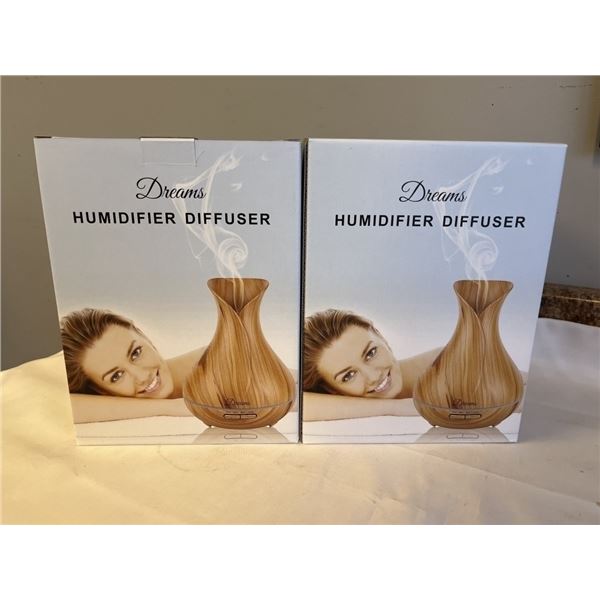 2 NEW DREAMS AROMA HUIMIDIFIER DIFFUSERS