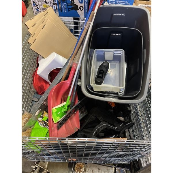 PALLET OF ASSORTED GOODS, CONTENTS OF REPOSESSSED VEHICLES, BIN NOT INCLUDED