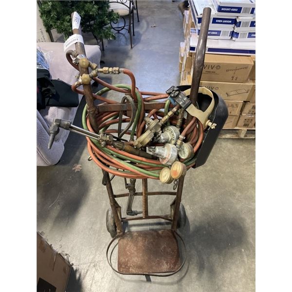 WELDING CART WITH HOSES AND MASK
