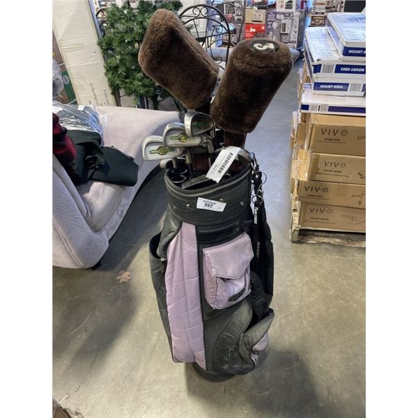 ASSORTED GOLF CLUBS IN BAG