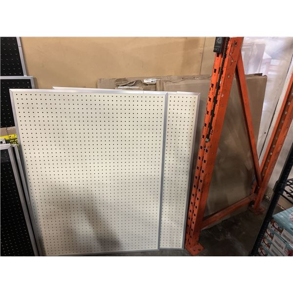 9 NEW FRAMED PEGBOARD PANELS 36 X 48 INCH ONE IS BLACK