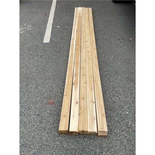 10 NEW PREMIUM SELKIRK STAIN READY CEDAR 2X4 X 12FT