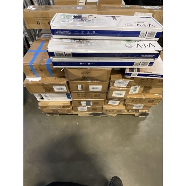 SKID OF ASSORTED VIVO MOUNTS AND ACCESSORIES