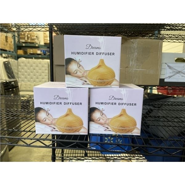 3 NEW DREAMS AROMA HUIMIDIFIER DIFFUSERS