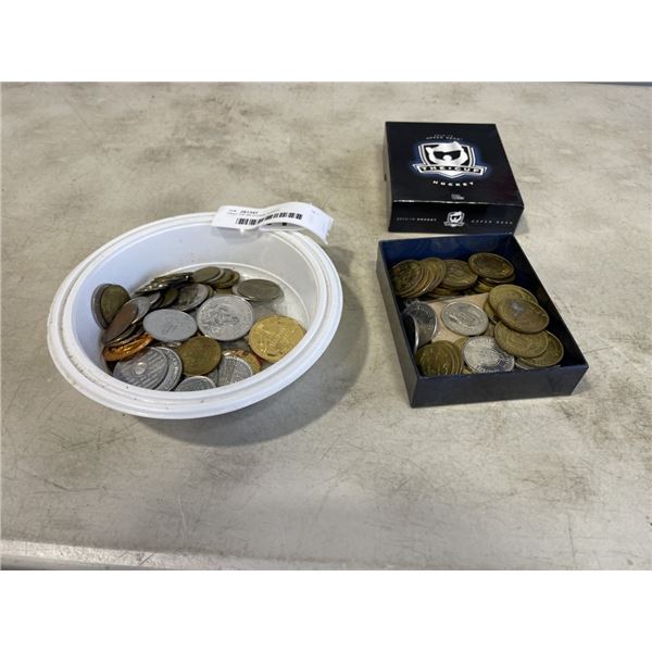 TRAY OF 60 COINS TOKEN