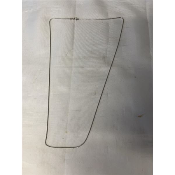 STERLING SILVER SNAKE SKIN CHAIN NECKLACE, EXTRA LENGTH, 26" MARKED ITALY 925 ATG