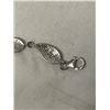 Image 2 : STERLING SILVER BRACELET W/ GENUINE OPAL STONES INLAID MARKED 925, 8" LENGTH