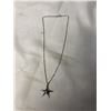 Image 1 : STERLING SILVER CHAIN W/ SS SEASTAR PENDANT NECKLACE MARKED 925