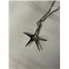 Image 3 : STERLING SILVER CHAIN W/ SS SEASTAR PENDANT NECKLACE MARKED 925
