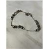 Image 3 : VINTAGE STERLING SILVER W/ BEADS AND NATURAL LABRADORITE STONES BRACELET, MARKED 925