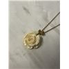 Image 2 : IVORY ROSE PENDANT W/ GOLD CHAIN NECKLACE