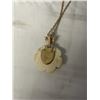 Image 3 : IVORY ROSE PENDANT W/ GOLD CHAIN NECKLACE