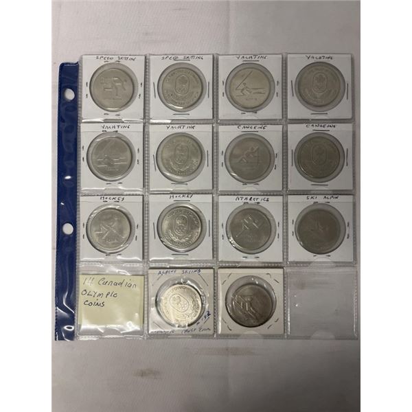 14 CANADIAN OLYMPIC COINS