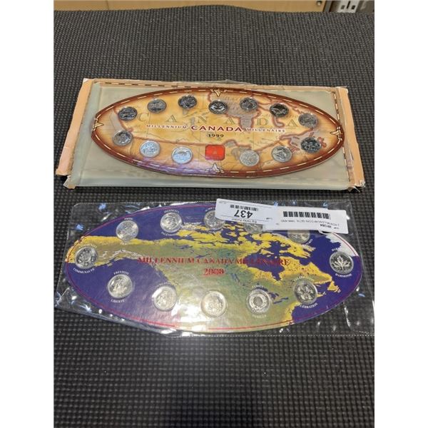 2 RCM MILLENIUM COIN SETS, 1999 AND 2000