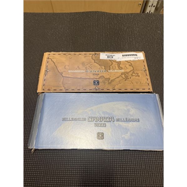 2 RCM MILLENIUM COIN SETS, 1999 AND 2000