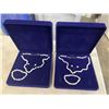 Image 1 : 2 NEW PEARL NECKLACE, EARRINGS AND BRACELET SETS