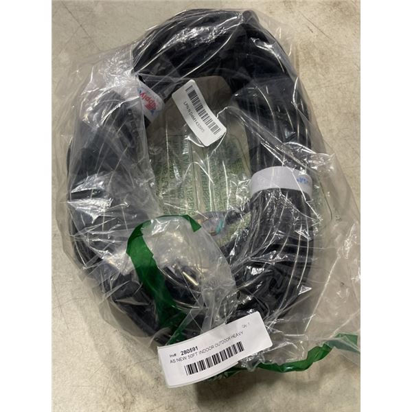AS NEW 50FT INDOOR OUTDOOR HEAVY DUTY LIGHTED 3 WIRE EXTENSION CORD, BLACK, 16AWG