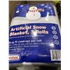 Image 1 : 6 NEW PREXTEX ARTIFICIAL SNOW BLANKET, 3 ROLLS PER PACK, EACH ROLL COVERS 20SQFT, 60SQFT PER OPACK, 