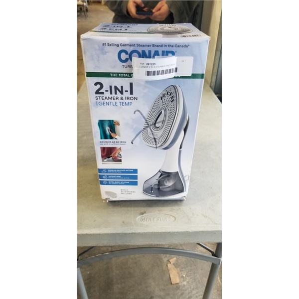 CONAIR 2 IN 2 STEAMER AND IRON