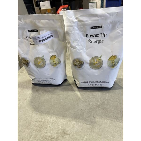 2 SEALED EPICURE POWER UP ENERGY 700G BAGS