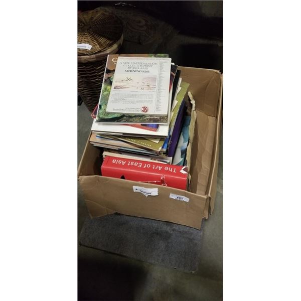 BOX OF ART BOOKS, HARDCOVER COFFEE TABLE BOOKS AND MORE