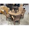 Image 1 : PLASTIC PATIO TABLE WITH CHAIRS