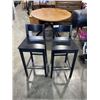 Image 1 : 2 BLACK BAR STOOLS