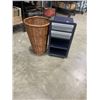 Image 1 : PLASTIC ROLLING ORGANIZER, AND LAUNDRY BASKET
