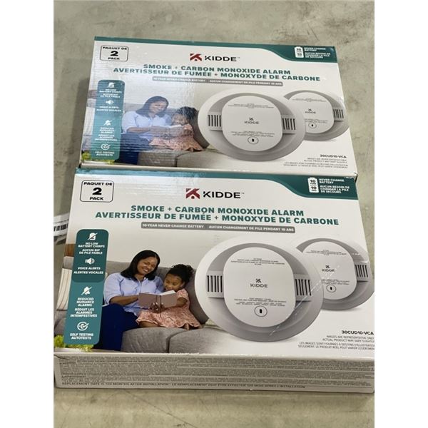 2 KIDDE  SMOKE  AND CARBON MONOXIDE ALARM 2 PACKS