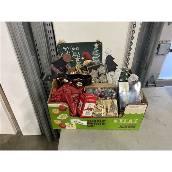 BOX OF NEW CHRISTMAS DECOR