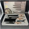 Image 2 : NEW 6PCS PROFESSIONAL STAINLESS STEEL BLACK KITCHEN KNIFE SET