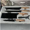 Image 3 : NEW 6PCS PROFESSIONAL STAINLESS STEEL BLACK KITCHEN KNIFE SET