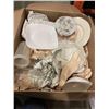 Image 1 : BOX OF CORELLE DISHES CANVAS DISHES MASON JAR AND MORE