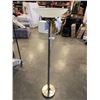 Image 1 : STAINLESS FLOOR LAMP W/ GLASS SHADE
