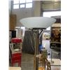 Image 2 : STAINLESS FLOOR LAMP W/ GLASS SHADE