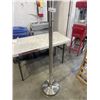 Image 3 : STAINLESS FLOOR LAMP W/ GLASS SHADE