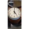 Image 2 : WOOD FRAME WALL MIRROR AND VINTAGE WALL CLOCK