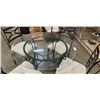 Image 2 : GLASS TOP ROUND TABLE WITH 4 CHAIRS
