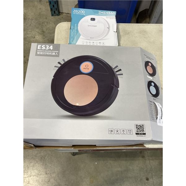 NEW ES34 ROBOT VACUUM AND ZHENBAO SMART SWEEPER