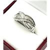 Image 1 : 10KT WHITE GOLD NATURAL DIAMONDS (0.35CT) RING, SIZE 7.25, W/A $2145.00.